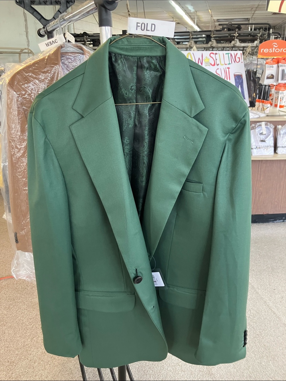 French Crown | Men's Dark Green Single-Breasted Sport Coat